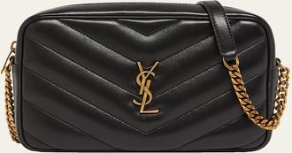 Saint Laurent LouLou YSL Chevron Quilted Crossbody Bag