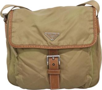 Prada Beige Nylon Shoulder Bag (Pre-Owned)