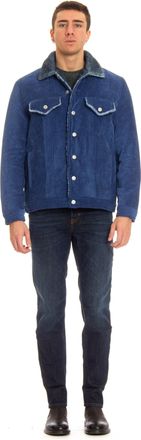 Roberto Collina Denim Trucker with Bear Lining