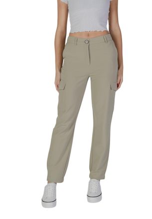 b.young Womens Cargo Pants With Pockets - Sage Green Viscose - Size EU 38 (Womens)