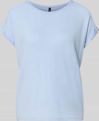 Vero Moda Relaxed Fit T-Shirt aus Lyocell-Mix Modell AVA in Hellblau, Gr&ouml;&szlig;e XL
