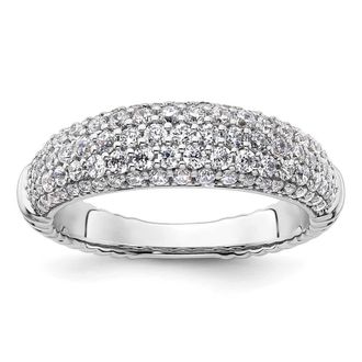 Diamond2Deal 14k White Gold Lab Grown Diamond Wedding Band Ring 1Ct Clarity- VS Color- G-H