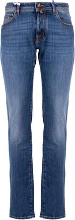 Jacob Cohen Denim 5-Pocket Broek - Heren - Slim Fit Jeans - Blauw - W36 - Denim - Jeans