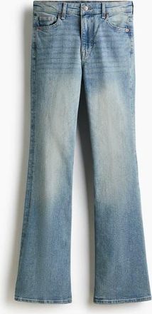 H&M Flared High Jeans in Light Denim Blue at Nordstrom, Size 14
