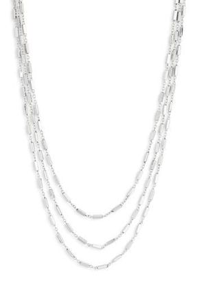 Nordstrom Rack Layered Triple Chain Necklace in Silver at Nordstrom Rack