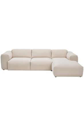 home24 Ecksofa, Beige, Textil, Ottomane rechts, L-Form, 290x171 cm, Reach, Oeko-Tex Standard 100, FSC MIX, Lederauswahl, Stoffauswahl