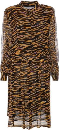 Lala Berlin Midi Dresses, female, Brown, Size: XS Light zebra-print dress