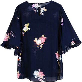 Preen Navy floral georgette top Size XS