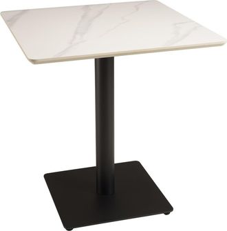 Macabane Conjunto n.&ordm; 2: mesa de bar de 70 x 70 cm de cer&aacute;mica con efecto m&aacute;rmo