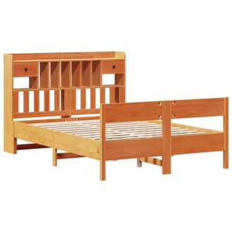 Berkfield Home Decorative Bookcase Bed without Mattress Wax Brown 160x200cm Soli | Size: 160x200 cm