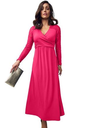 Jessica London Lace Sweetheart Dress in Pink Burst at Nordstrom, Size 28