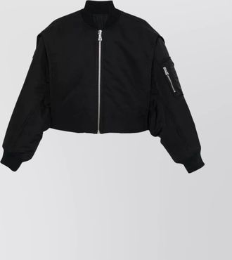 Jean Paul Gaultier cropped bomber with hidden hood detail