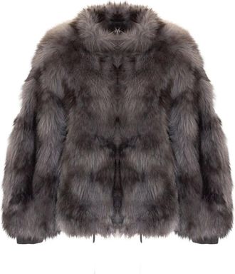 S.W.O.R.D 6.6.44 6644 Imitatiebont Jas - Dames - Jassen - Grijs - M - Polyester - Jassen