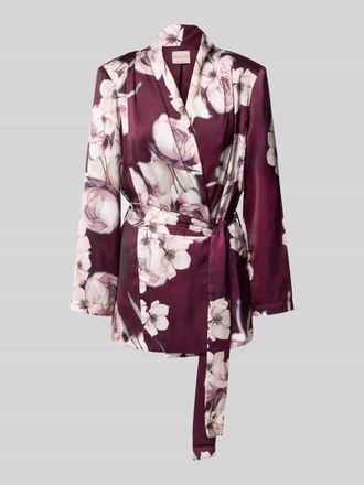 Rinascimento Rinascimento Jacke mit Bindegürtel in Bordeaux, Größe XS