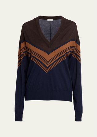 A.L.C. Nicole Chevron Wool Sweater