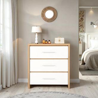 Seconique Seville 3 Drawer Chest in White