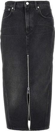 Haikure Denim midi skirt with front zip Woman 26