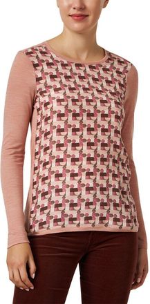 Whyci Why Ci Print Panel Wool-Blend Top