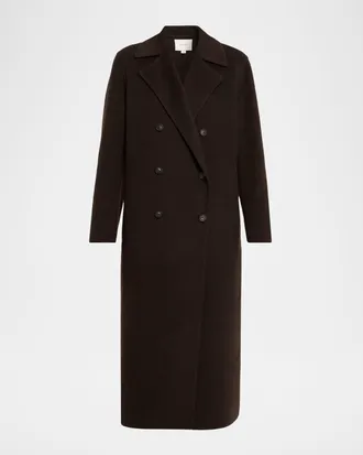 Vince Cashmere-Blend Double-Breasted Coat