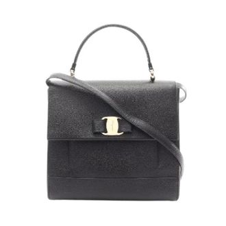 Ferragamo Pre-owned Handbags, female, Black, Size: ONE SIZE Pre-owned Leather handbags