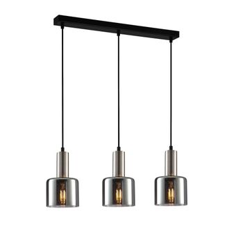Netlighting Santia Modern 3 Light Bar Pendant Ceiling Light E27 in Silver