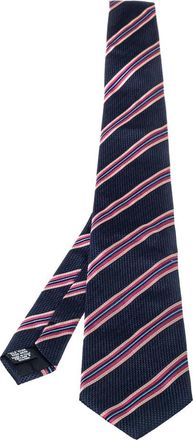 HUGO BOSS Boss By Hugo Boss Blue & Pink Striped Silk Tie
