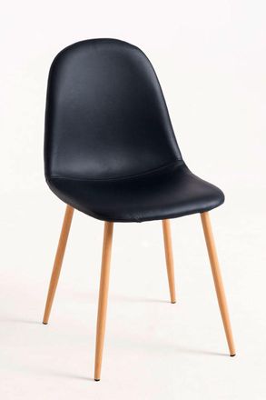 Regalos Miguel Sillas Comedor - Silla Teok Polipiel - Negro