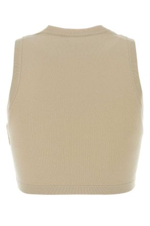 Weekend Womens Sand Knit Bombo Crop-Top 002 Exterior: Viscose Polyester Maglie Sweater