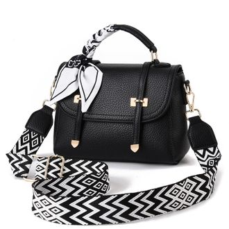 I Ihayner Crossbody Purse for Women Soft Leather Shoulder Handbags Small Top Handle with Shoulder Strap for Travel Black