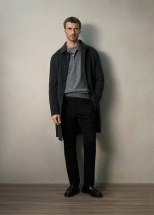 Mango Pantaloni in cotone slim fit con vita regolabile nero - Uomo - 46 - MANGO MAN