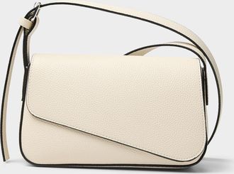 Simons Womens Bevel flap faux-leather crossbody bag