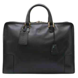 Loewe Pre-owned Handbags, unisex, Black, Size: ONE SIZE Pre-owned Boston bag