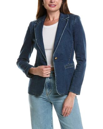 Alice & Olivia Alice + Olivia Macey Notch Collar Fitted Blazer