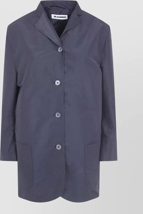 Jil Sander tailored coat ninety front pockets long sleeves
