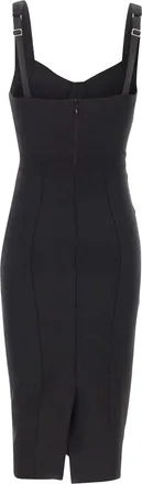Elisabetta Franchi Womens Scuba Dress Black Polyamide Evening Suits