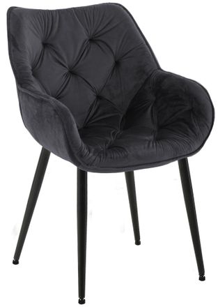 Clp Silla Tanna En Terciopelo Negro