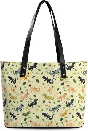 Generic Spring Geckos Tote Bags for Women Cute Shoulder Purses Handbags