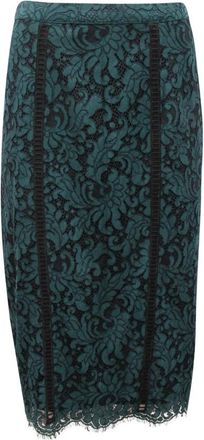 Guess Kanten Rok met Rits - Dames - Midirokken - Groen - S - Rokken