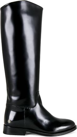 Anine Bing Womens Kari Riding Boots In High Shine Black