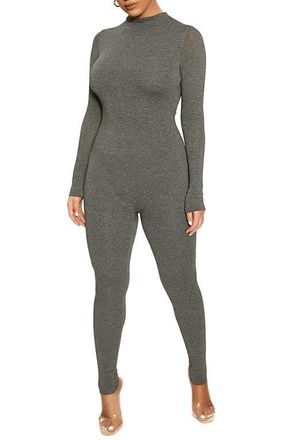 Naked Wardrobe The NW Jumpsuit in Charcoal at Nordstrom, Size Medium