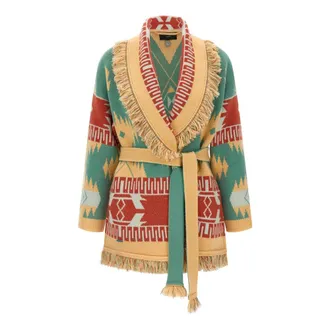 Alanui Icon Jacquard Cardigan - female - Alanui - Cardigans - Multicolor - XS - Knitwear
