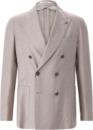 Tagliatore Double-breasted jasje - Heren - Blazers - Bruin - 2XL - Jassen