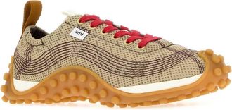 Ami Mesh and Leather Sneakers - Beige