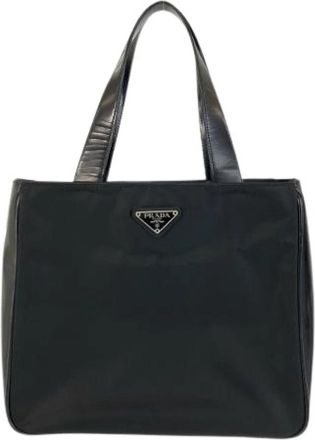 Prada Pre-owned Nylon Tote Bag - Dames - Vintage Shopper - Zwart - ONE Size - Nylon - Vintage