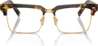 Miu Miu 0mu 11xv Square Tortoiseshell Acetate Eyeglasses
