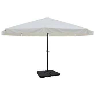 Berkfield Home Aluminium Umbrella with Portable Base White