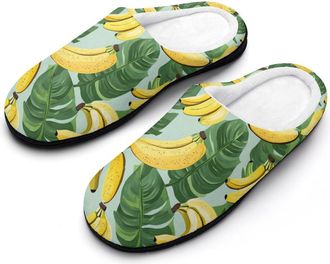 Generic Banana Cotton Slippers for Women Indoor Outdoor Slipper Slip-On Memory Foam Home Shoes