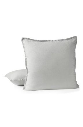 Coyuchi Relaxed Organic Linen Pillow Cover in Fog at Nordstrom