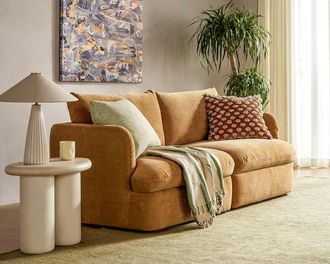 Castlery Ollie Storage Sofa with Removable Covers and Gaslift Storage for Brown