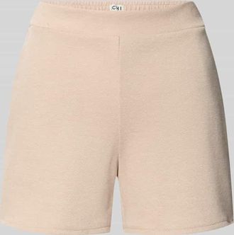 Ichi Shorts mit elastischem Bund Modell KATE PIQUE in Sand, Gr&ouml;&szlig;e XXL